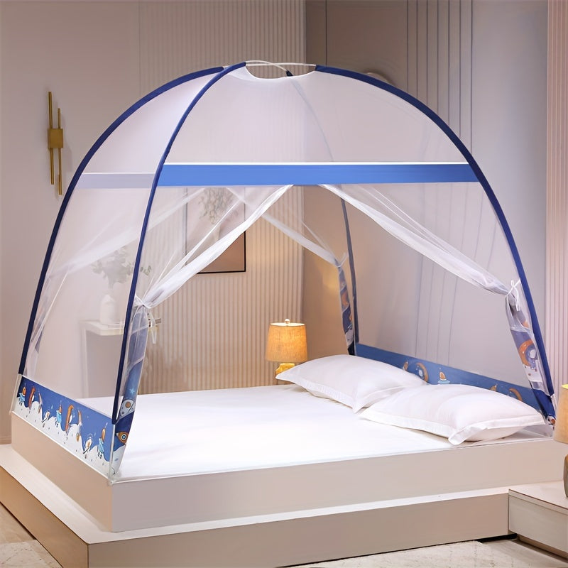 Tente moustiquaire pop-up bleu galactique
