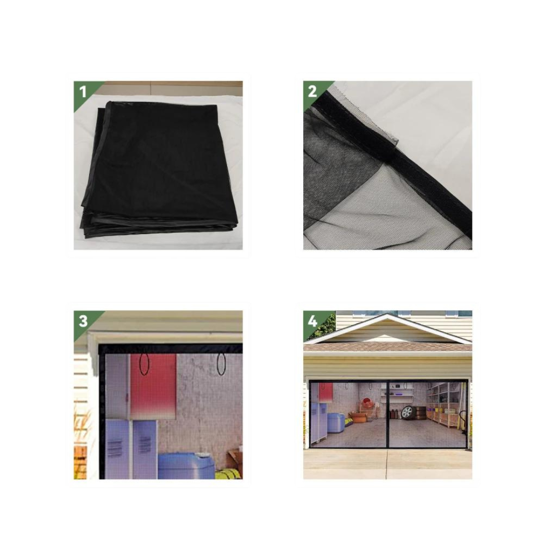Moustiquaire de porte de garage 2x4m