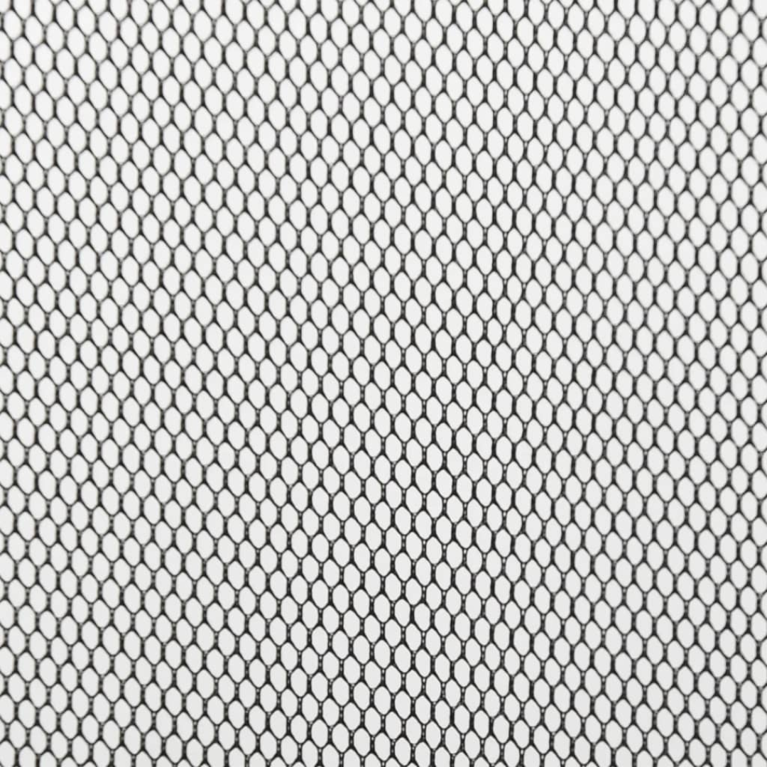 Screen door with black mesh curtain