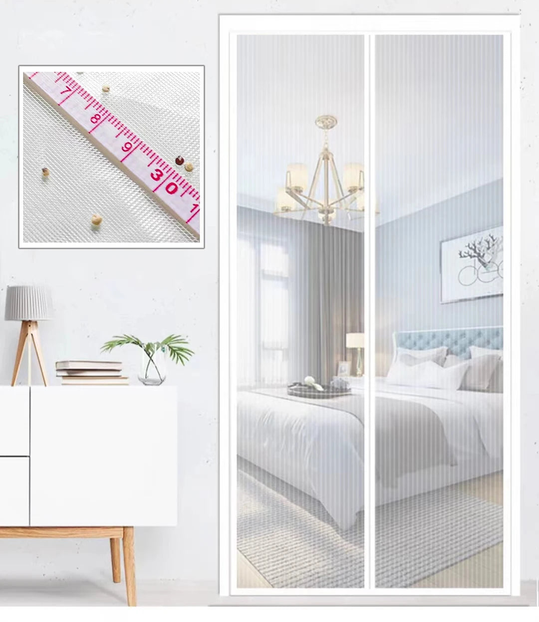 Rideau Moustiquaire Magnétique largeur 120 cm et hauteur modifiable