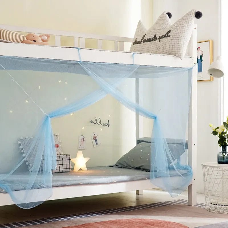 Moustiquaire lit superposé pour enfants, bleu