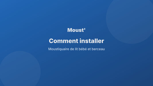 Schéma d'installation d'une moustiquaire de lit bébé