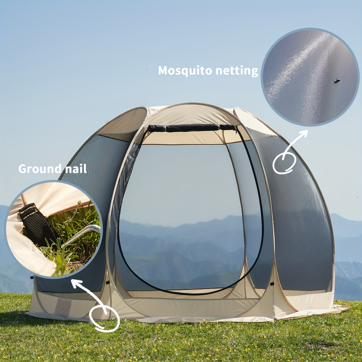Tente moustiquaire d'extérieur pop-up avec un sac de transport