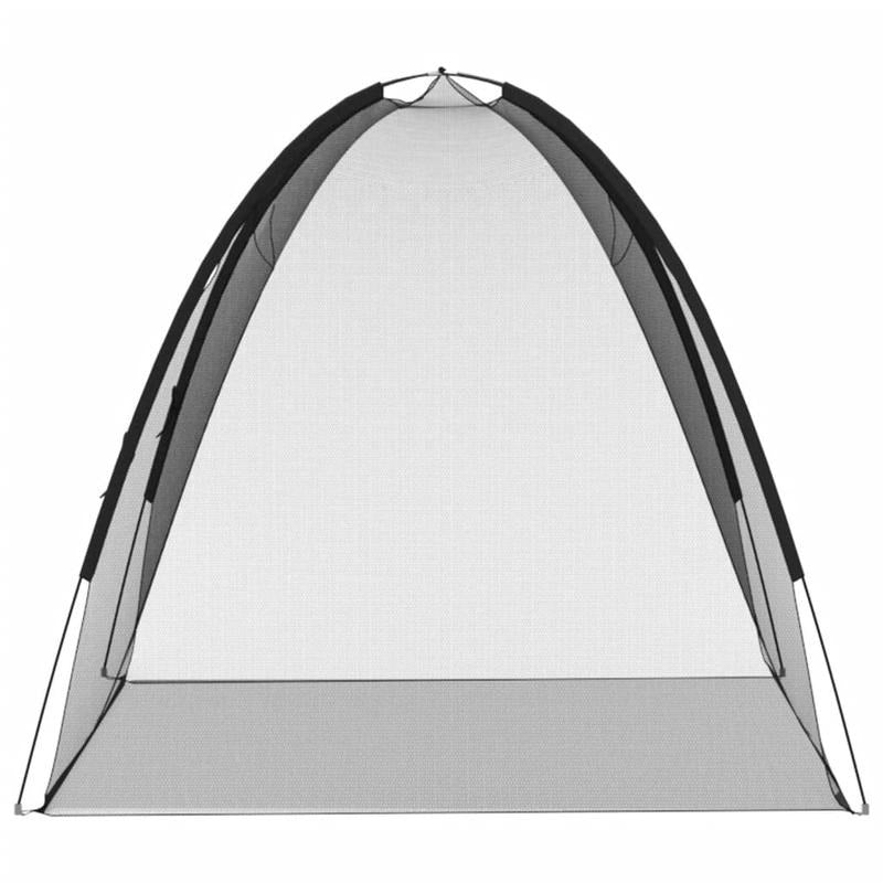 Moustiquaire mongole de lit double avec portes noir 200x150x140 cm