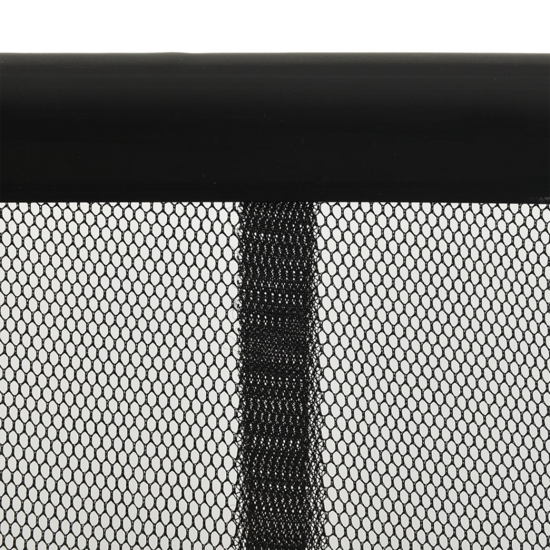 Moustiquaire de porte avec rideau en maille noir