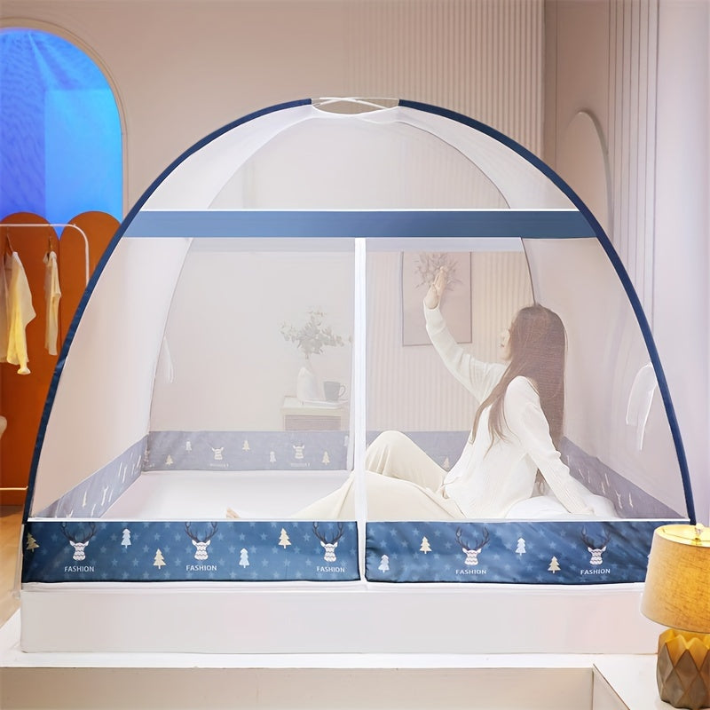Tente moustiquaire pop-up bleu forêt