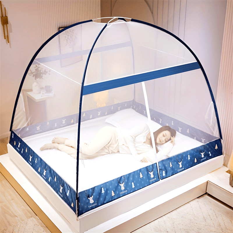 Tente moustiquaire pop-up bleu forêt