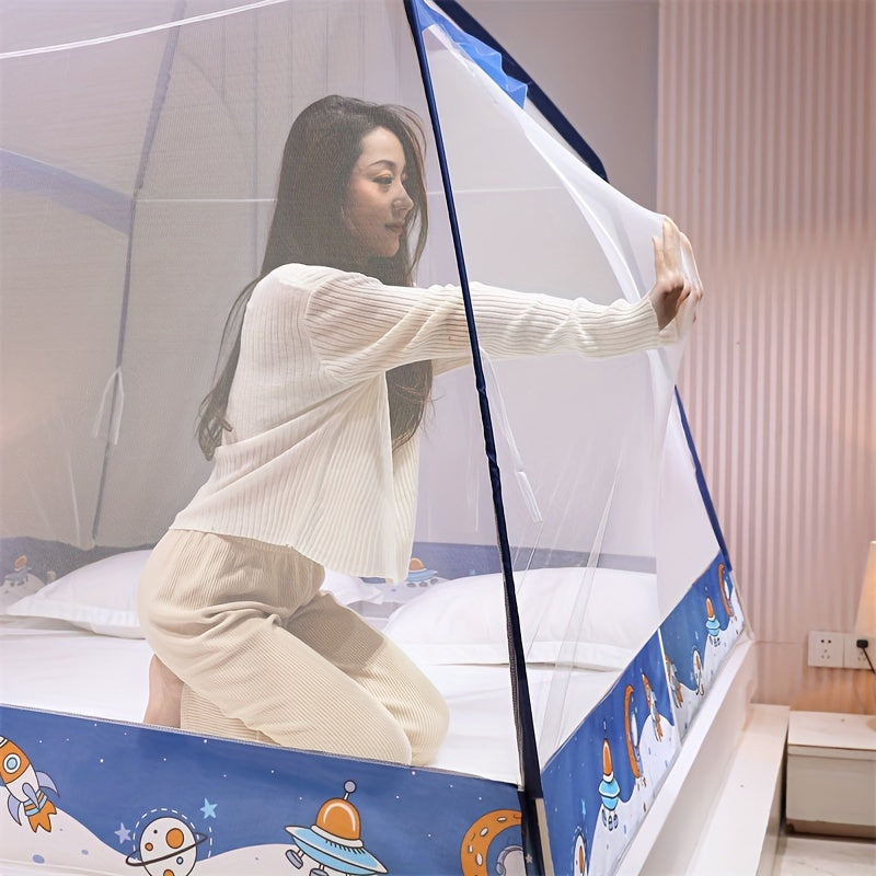 Tente moustiquaire pop-up bleu galactique