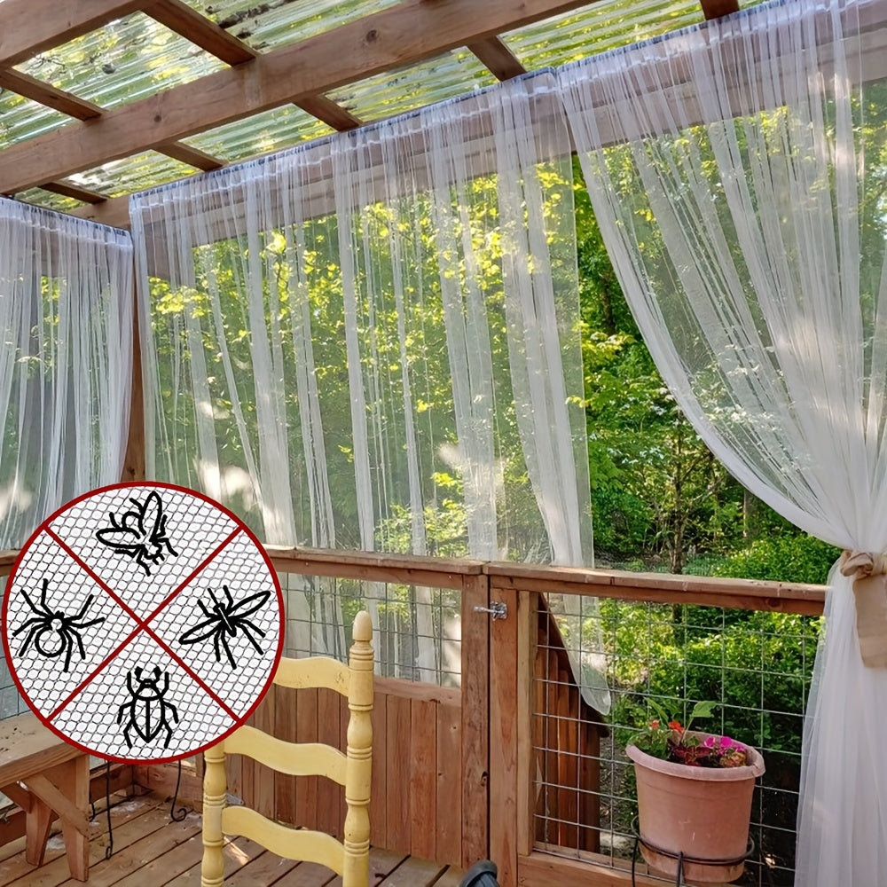Voilage blanc anti-moustique
