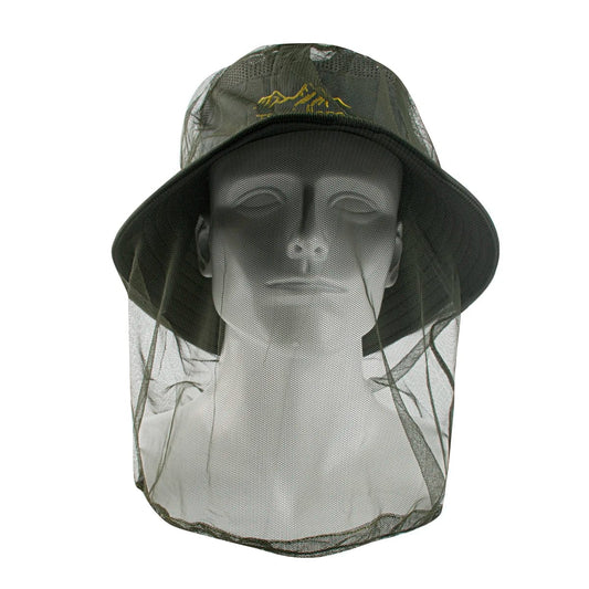 Filet de casquette de camping antimoustique ultra longue, vert