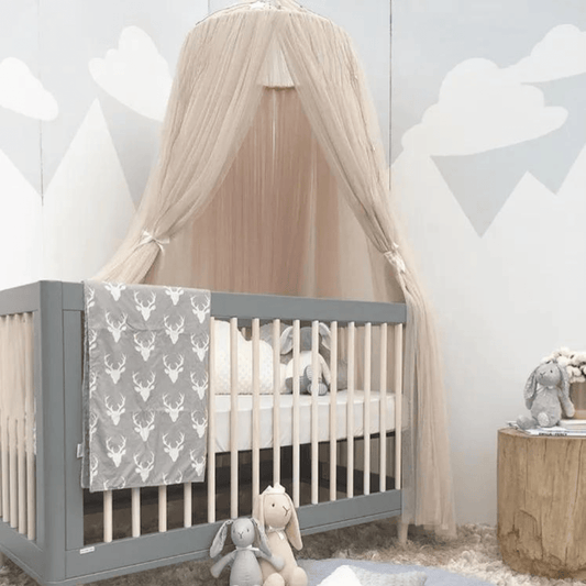 Moustiquaire Moustiquaire Khaki / H240cm / 60cm de diamètre Moustiquaire couronne de princesse en maille khaki