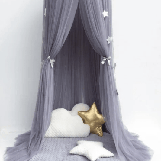 Moustiquaire couronne de princesse en maille grise