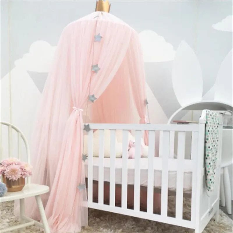 Moustiquaire couronne de princesse en maille rose, vue 2