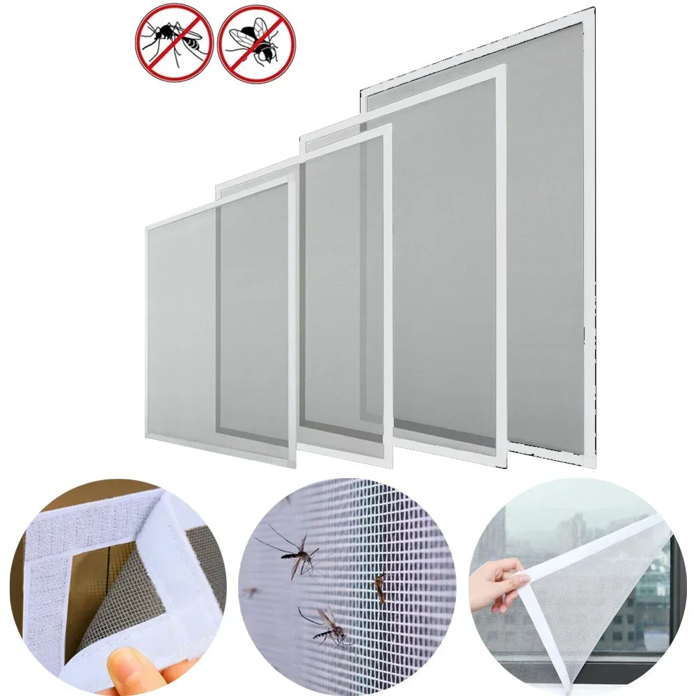 Moustiquaire fenêtre blanche auto-adhésive sur mesure, vue 7