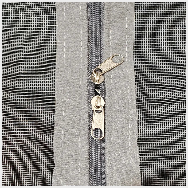 Moustiquaire fenêtre grise invisible à fermeture éclair, vue 10