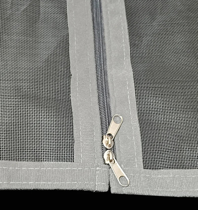 Moustiquaire fenêtre grise invisible à fermeture éclair, vue 11