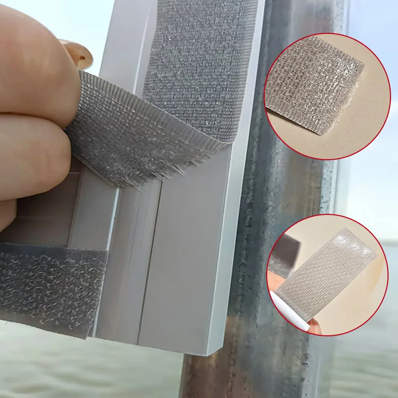 Moustiquaire fenêtre grise invisible à fermeture éclair, vue 13