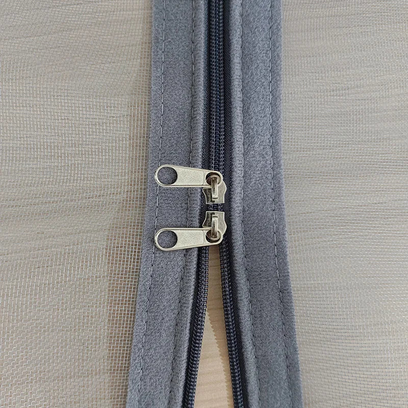 Moustiquaire fenêtre grise invisible à fermeture éclair, vue 4