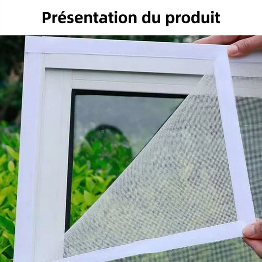 Moustiquaire fenêtre grise sur mesure à bordure scratch, vue 11