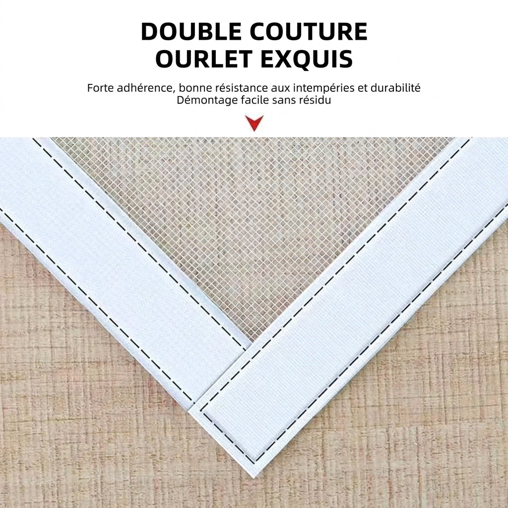 Moustiquaire fenêtre grise sur mesure à bordure scratch, vue 5