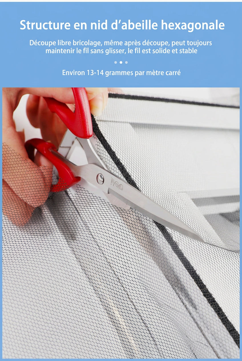 Moustiquaire fenêtre invisible autocollante 130 x 150 cm (lot de 3), vue 6