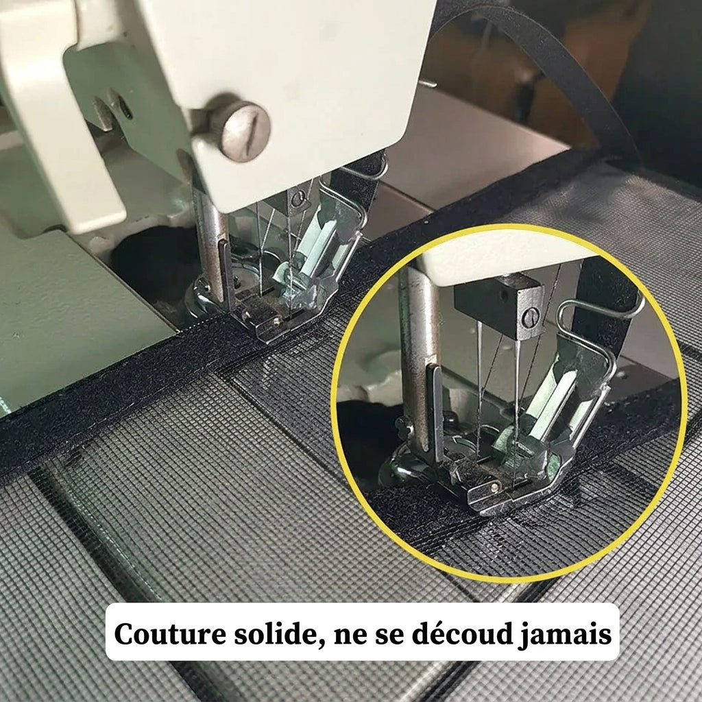 Moustiquaire fenêtre noire auto-adhésive en tulle fin, vue 4