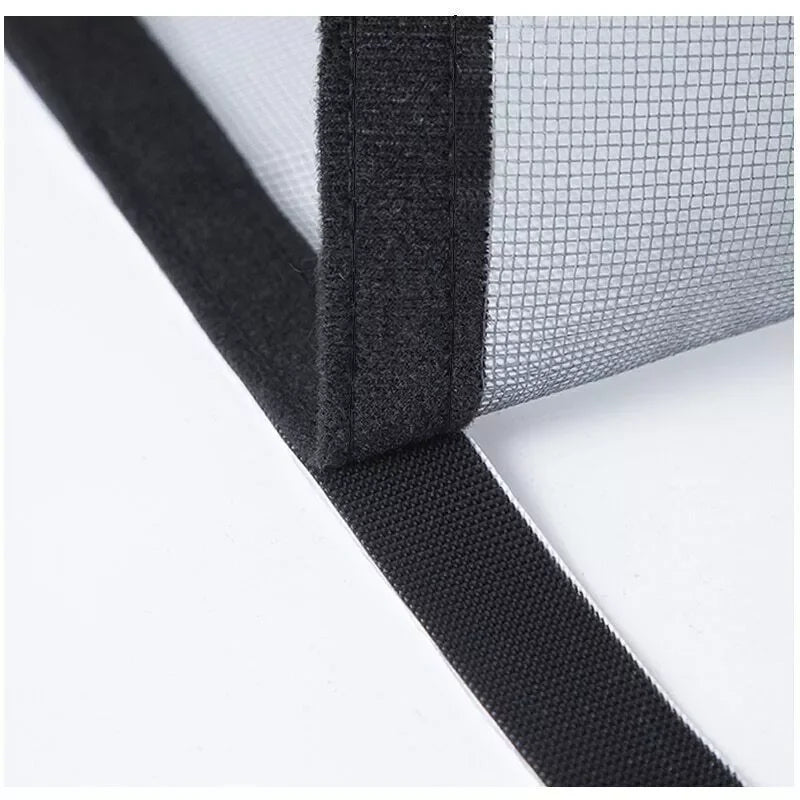 Moustiquaire fenêtre noire auto-adhésive en tulle fin, vue 8