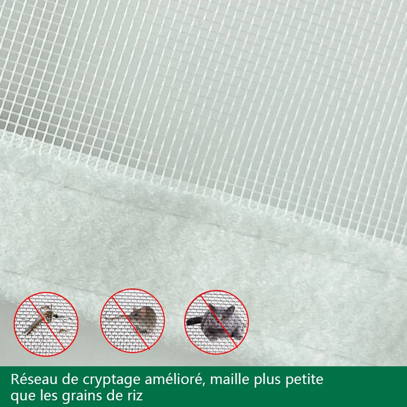 Moustiquaire fenêtre zippée sans perçage grandes dimensions, vue 2