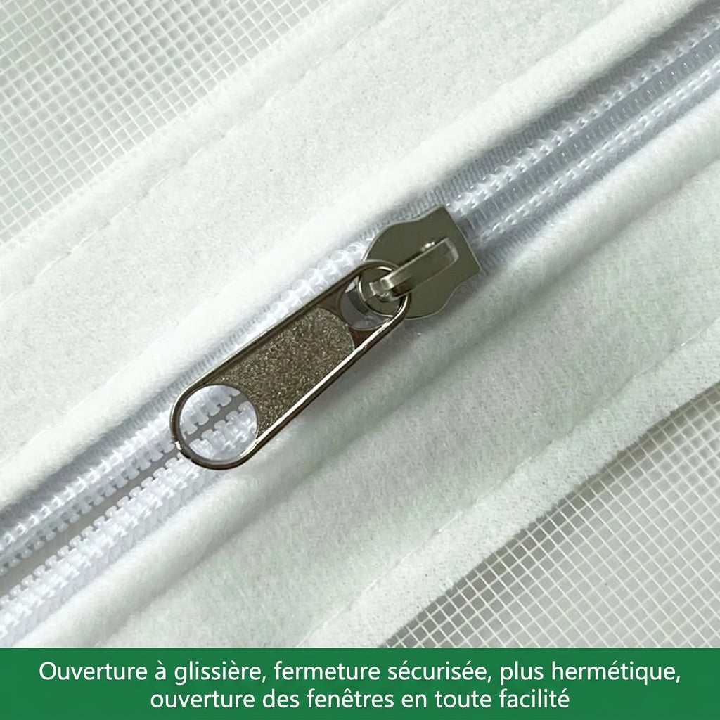 Moustiquaire fenêtre zippée sans perçage grandes dimensions, vue 3