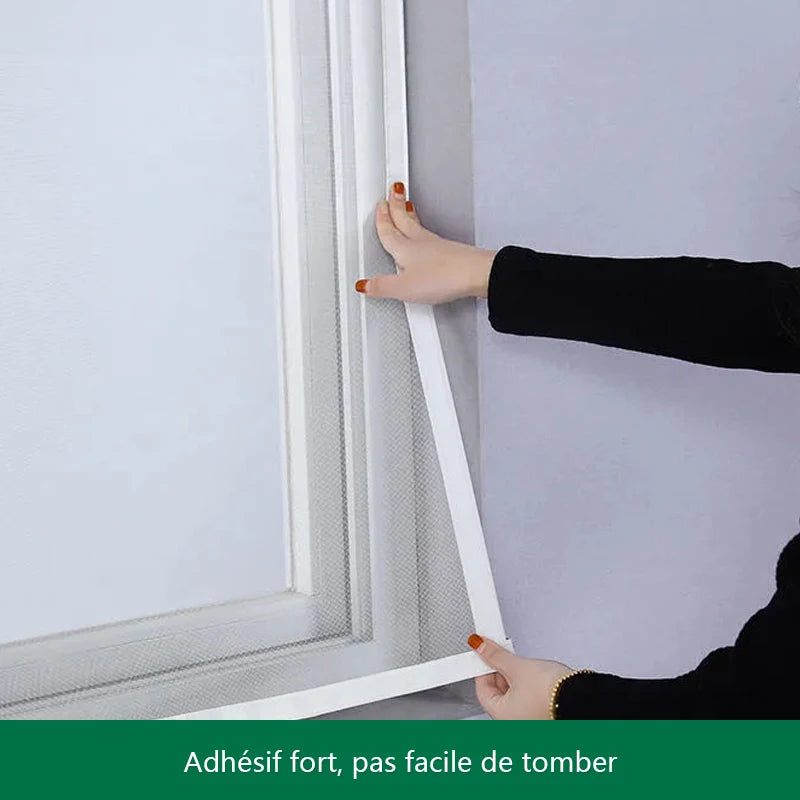 Moustiquaire fenêtre zippée sans perçage grandes dimensions, vue 5