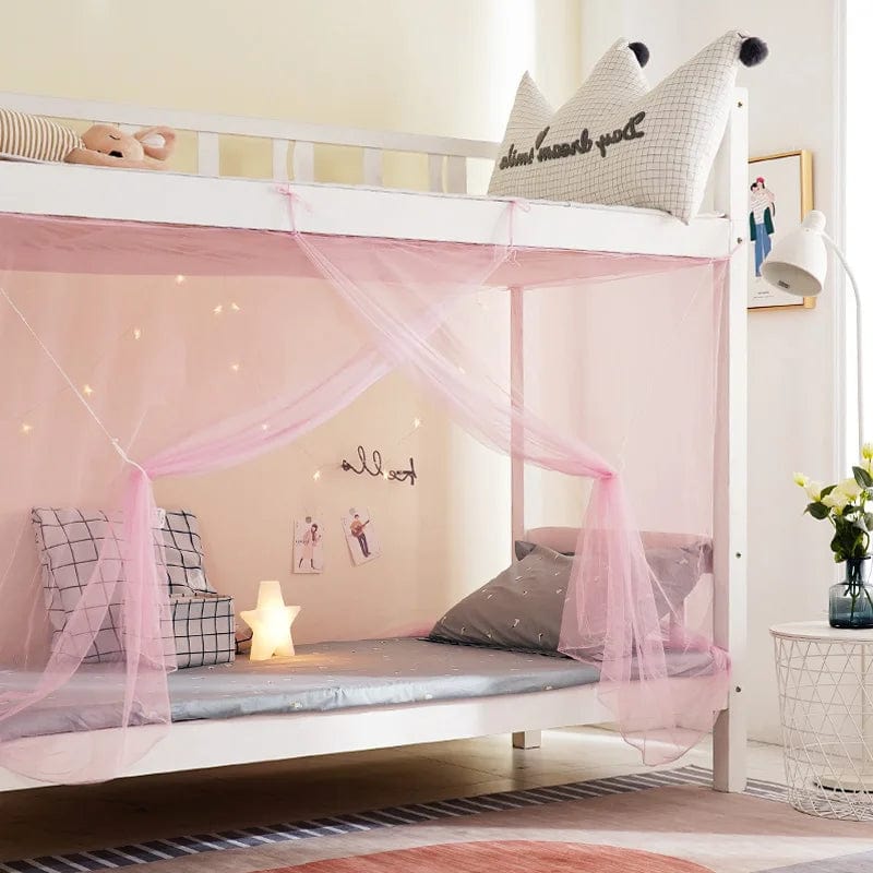 Moustiquaire lit superposé pour enfants, rose