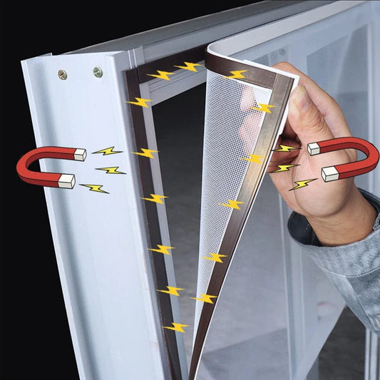 Moustiquaire magnétique amovible et lavable pour fenêtre