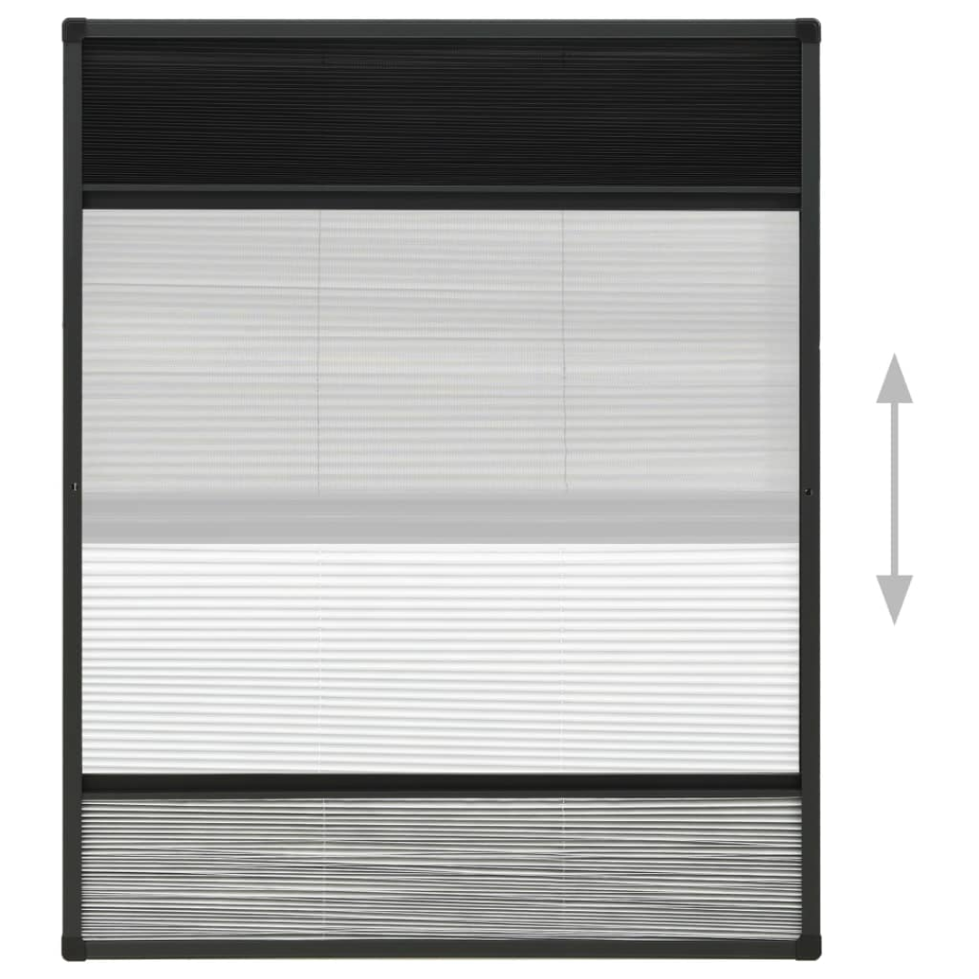 Moustiquaire plissée pour fenêtre aluminium avec auvent, vue 4