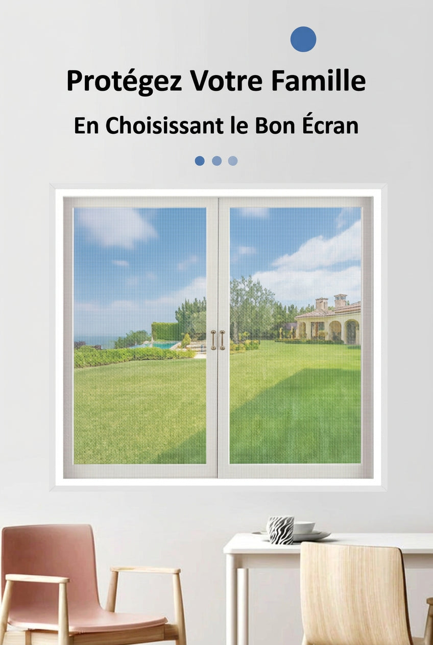 Moustiquaire porte-fenêtre blanche sur mesure à scratch