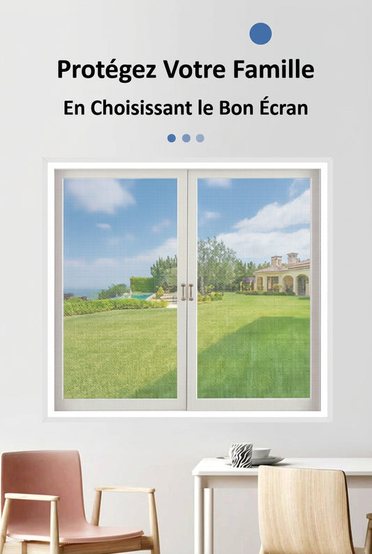Moustiquaire porte-fenêtre blanche sur mesure à scratch