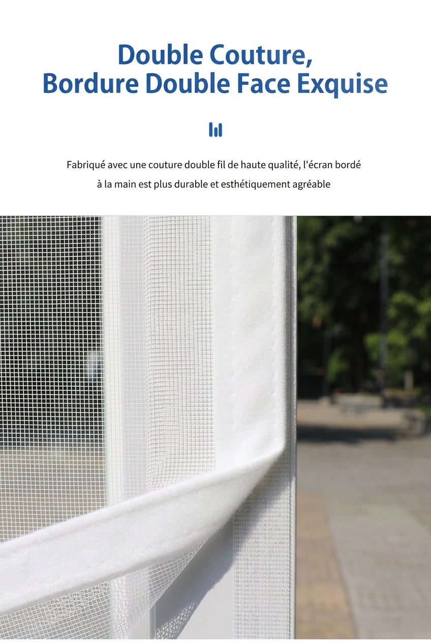 Moustiquaire porte-fenêtre blanche sur mesure à scratch, vue 10
