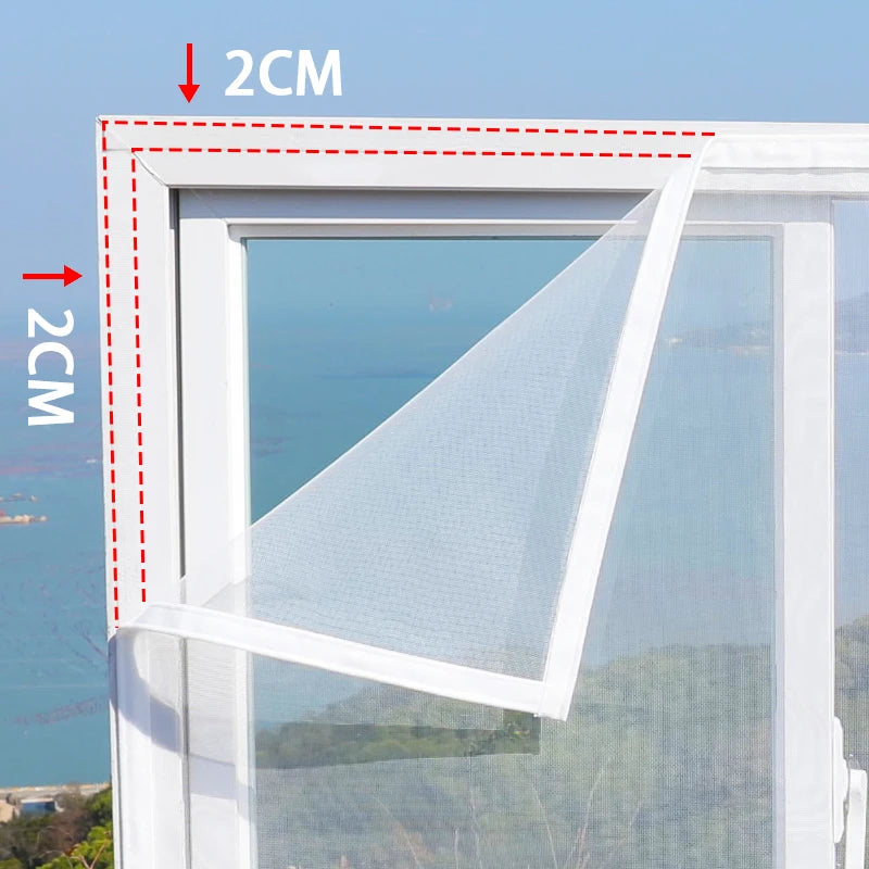 Moustiquaire porte-fenêtre blanche sur mesure à scratch, vue 12