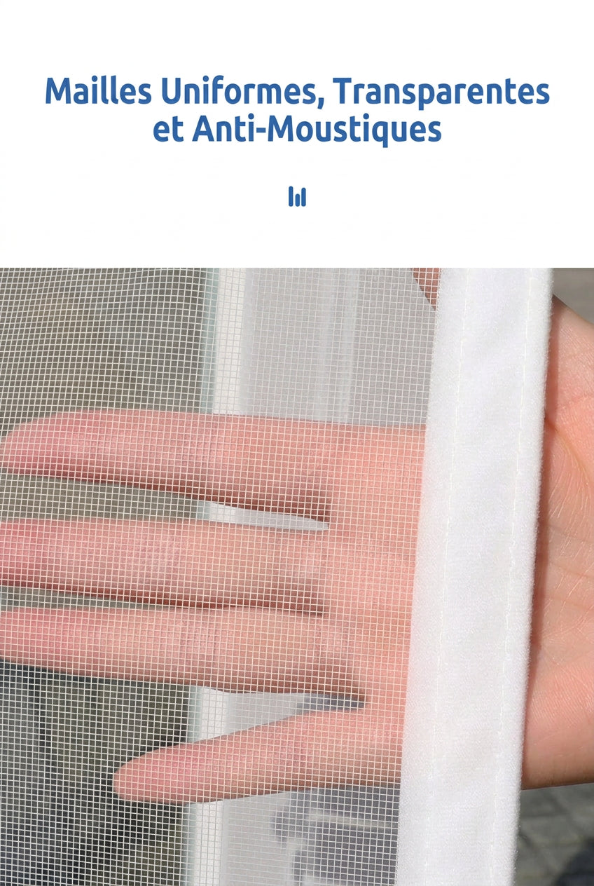 Moustiquaire porte-fenêtre blanche sur mesure à scratch, vue 7