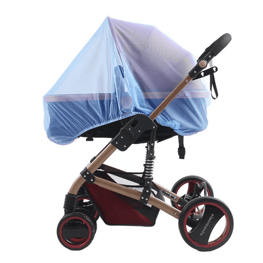 Moustiquaire pour poussette de bébé, bleu