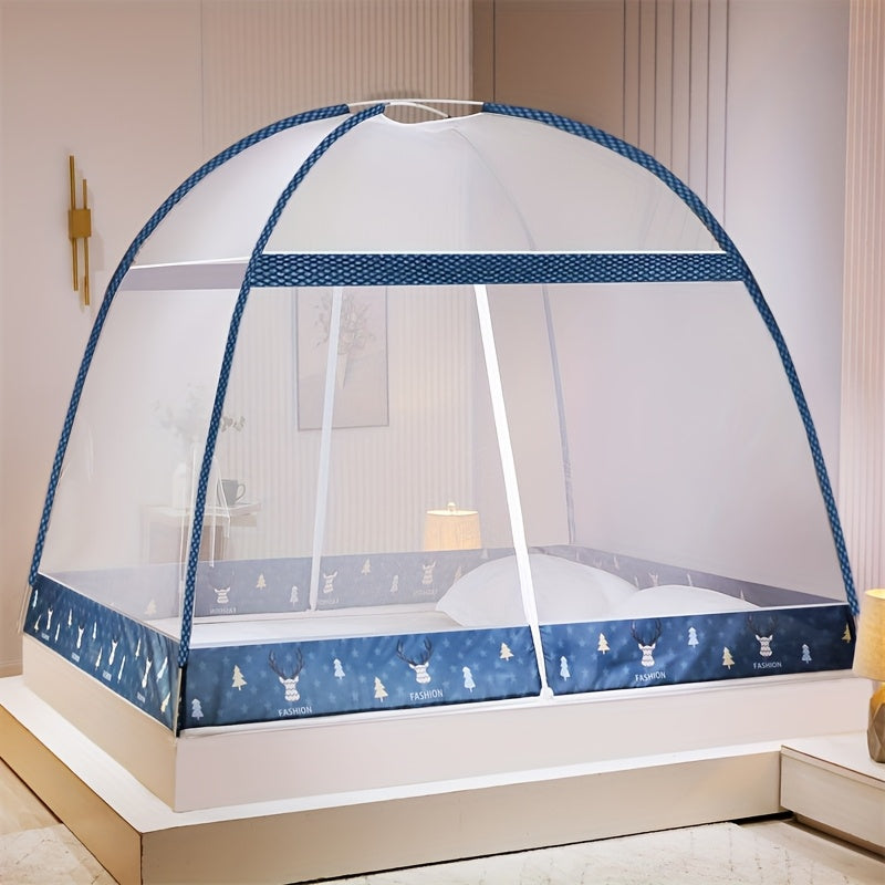 Tente moustiquaire pop-up bleu forêt, bleu forêt