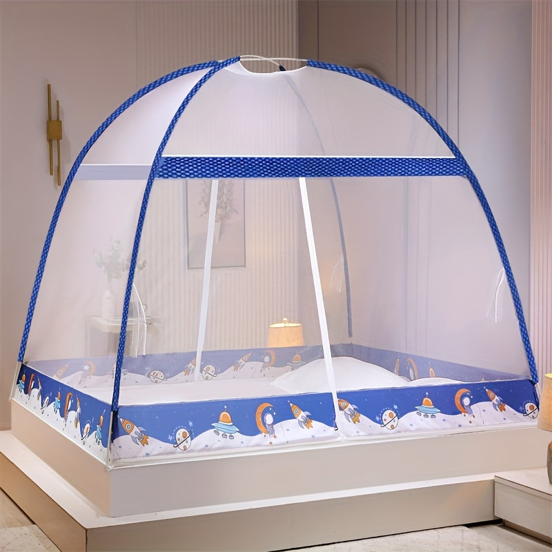 Tente moustiquaire pop-up bleu galactique, bleu galactique