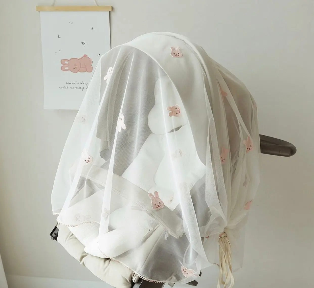 Rabbit pattern stroller mosquito net